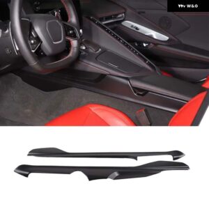 シボレー ABS カーボン/レッド コルベット C8 Z51 Z06 2020-2023 センター コンソール 両面 装飾 ストリップ ステッカー - Matte black