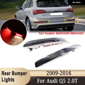アウディ リア バンパー ストップブレーキ ライトテールウィンカー 4 電球 ワイヤー付き Q5 2009-2016 黒左右 8R0945096 8R0945095 - Left only