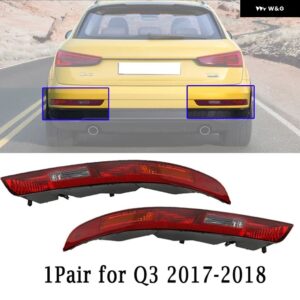 アウディ リア バンパー テールライト ウィンカーブレーキライト 4 電球 付き Q3 2011-2018 リア信号ランプ 8UD945095 8UD945096 - 1 Pair For 2017-2018
