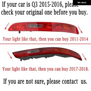 アウディ リア バンパー テールライト ウィンカーブレーキライト 4 電球 付き Q3 2011-2018 リア信号ランプ 8UD945095 8UD945096 - For 2015-2016