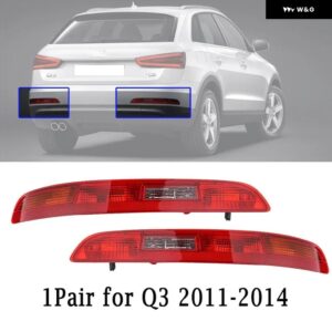 アウディ リア バンパー テールライト ウィンカーブレーキライト 4 電球 付き Q3 2011-2018 リア信号ランプ 8UD945095 8UD945096 - 1 Pair For 2011-2014