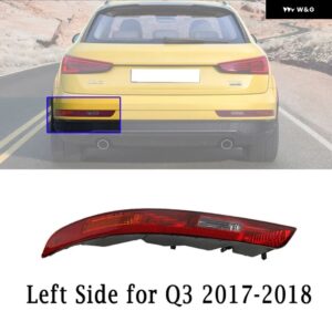 アウディ リア バンパー テールライト ウィンカーブレーキライト 4 電球 付き Q3 2011-2018 リア信号ランプ 8UD945095 8UD945096 - Left For 2017-2018