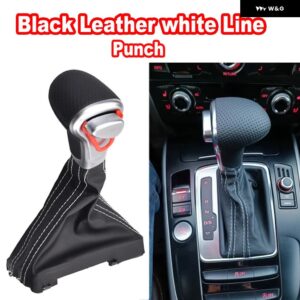 アウディ 自動ギア ボックス ハンドル ギア シフト ノブスティックレバー ヘッド A6 C6 A4 B8 A5 Q5 2009-14 - White line-Hole