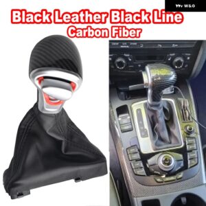アウディ 自動ギア ボックス ハンドル ギア シフト ノブスティックレバー ヘッド A6 C6 A4 B8 A5 Q5 2009-14 - Carbon fiber black