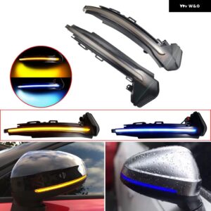 アウディ LED ダイナミックウィンカー ライト A1 8X 2011-17 サイド ウイング ミラー フラッシャー インジケーター ウインカー - Dynamic Yellow Blue