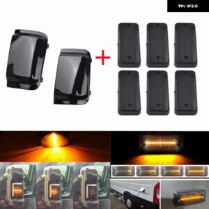 ジープ 1セット ダイナミック LED サイドマーカー ウィンカーライトフィアット DUCATO IVECO デイリー プジョー ボクサー シトロエン リレージャンパー チェ - smoked　set