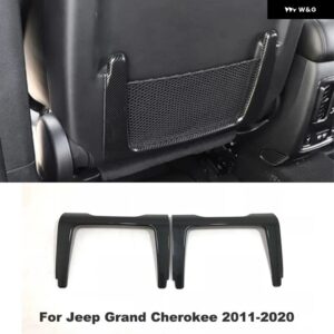 ジープ グランド チェロキー 2011-2018 ABS カーボン/クローム インテリア センター コンソール ナビゲーター GPS カバー トリム カーアクセサリー - seat　back
