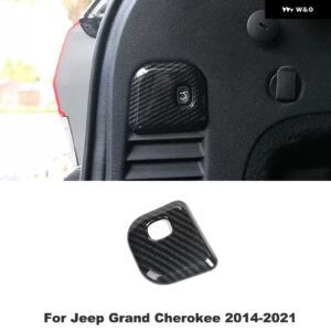ジープ グランド チェロキー 2011-2018 ABS カーボン/クローム インテリア センター コンソール ナビゲーター GPS カバー トリム カーアクセサリー - tailgate　switch