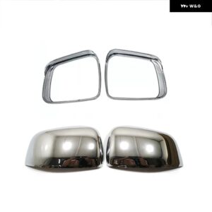 ジープ ABS クローム/カーボン グランド チェロキー 2011-20 2021 サイドドアバックミラー レインシールド トリム フレーム 外装 アクセサリー - Chrome　C