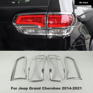 ジープ グランド チェロキー 2011-2021 ABS クロームリアバンパー フォグランプ カバー 装飾 フレーム ステッカー アウター 2個 - Tail　light　frame