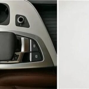 アウディ トランス ミッション シフト ギア パネル ウォーターカップ ホルダー 装飾 フレーム カバー トリム Q7 2016-2018 ABS クロームカーアクセサリー - Model B