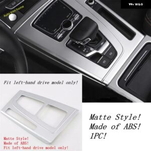 アウディ ギア ボックス パネル カバー Q5 LHD 2018 - 2022 インテリア マット/シルバー/ブラックブラッシュド/カーボンルック トリム - matte