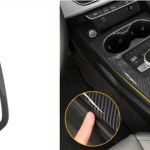 アウディ ミドルストール シフト ギア ボックス 水 ホルダー 装飾 フレーム カバー トリム A4 A5 B9 2016-2020 カーアクセサリー - Model B
