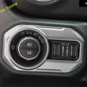 ジープ ヘッドライト ランプ スイッチ ボタン コントロール 装飾 パネル カバー トリム ラングラー JL 2018-2022 カーアクセサリー - model　d