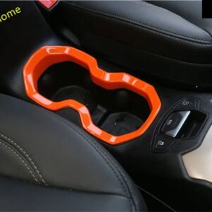 ジープ 自動フロントシートウォーターカップボトル ホルダー カバー トリム カラフルな レネゲード 2015-2018 インテリア アクセサリー - model　b