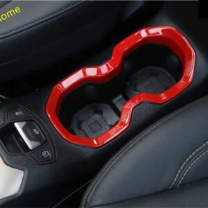 ジープ 自動フロントシートウォーターカップボトル ホルダー カバー トリム カラフルな レネゲード 2015-2018 インテリア アクセサリー - model　c