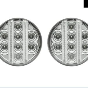 ジープ ラングラー JK 2007-2017 クリアスモークレンズ フロント LED アンバー ウィンカーライトホワイト ポジションライト ランニングランプ - clear　lens