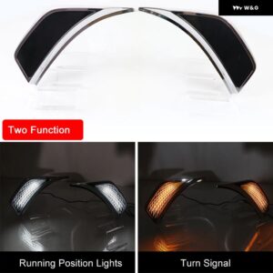ジープ LED サイドマーカーランプ ラングラー JL 2018-21 機能 ダイナミックウィンカー ライトホワイトランニング ポジションライト - style　c