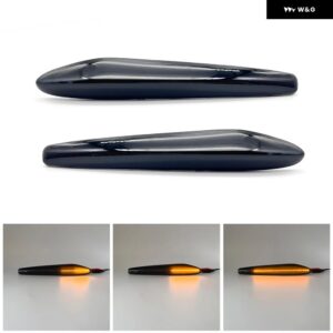 アルファロメオ 12V 防水 LED サイドフェンダーマーカーランプ 159 TYP 159 スポーツワゴン/ブレラ/スパイダー TYP 939 ダイナミックウィンカー ライト - Smoked Lens