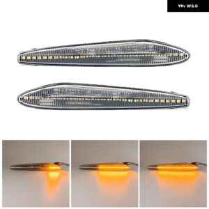 アルファロメオ 12V 防水 LED サイドフェンダーマーカーランプ 159 TYP 159 スポーツワゴン/ブレラ/スパイダー TYP 939 ダイナミックウィンカー ライト - Clear Lens