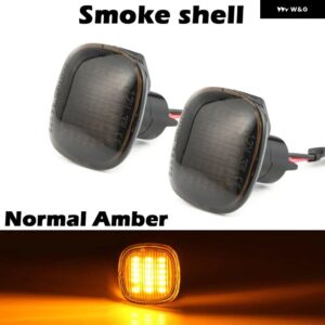 アウディ 2個 A3/8L A4/8D A4/S4 クリアレンズ スモークレンズ LED サイドマーカーランプダイナミック アンバー ウィンカーライト - Smoked Lens