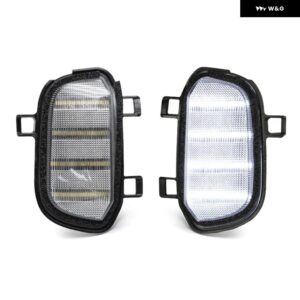シボレー LED サイドミラー パドルランプ シルバラード GMC シエラ 1500 LTD 2019-2022 サイド リアビュータスクホワイト - Clear Lens