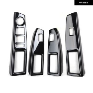 シボレー クルーズ 2009-2013 2015 右ハンドル ウィンドウリフト スイッチ パネル カバー ABS トリム スタイリング 4個 - Piano Black