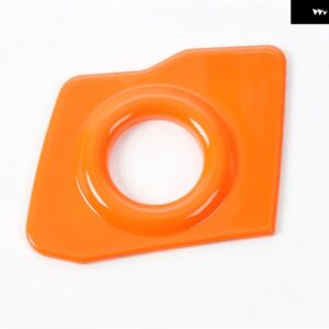 ジープ スタイリング スタートキー穴 フレーム カバー トリム 装飾 ステッカー ラングラー コンパスパトリオット 2011-2016 - orange