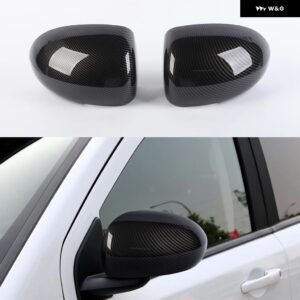 ジープ 2ピース バックミラー カバー 外装 スタイリング コンパス 2008-2016 - Carbon　Fiber　Black