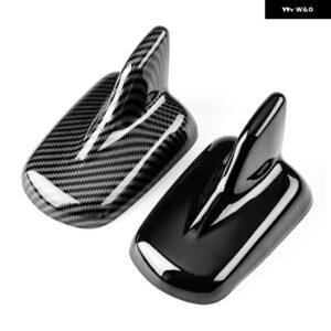 アウディ ルーフ ふかひれアンテナカバー ステッカー A4L 2017-2022 A5 A6L Q2L Q3 Q5L - Carbon Fiber Black