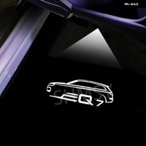 アウディ 2個 LEDドアゴーストシャドウウェルカムライトロゴプロジェクターランプアクセサリー Q7 2006-2018-24 - Q7