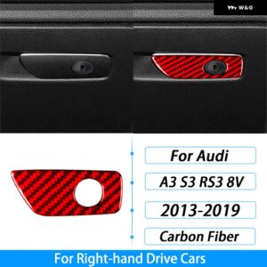 アウディ A3 S3 RS3 8V 2013-2019 カーボン副パイロット ダッシュボード グローブ ボックス ハンドル トリム ストリップセット インテリア アクセサリー - Right Hand Drive9