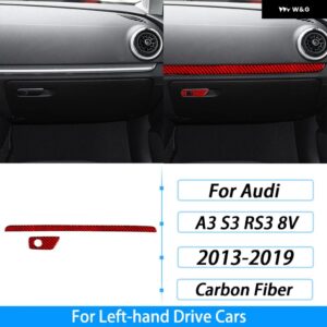 アウディ A3 S3 RS3 8V 2013-2019 カーボン副パイロット ダッシュボード グローブ ボックス ハンドル トリム ストリップセット インテリア アクセサリー - Left Hand Drive13