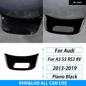 アウディ A3 S3 RS3 8V 2013-2019 カーボン ステアリングホイール あご パネル カバー 装飾カー インテリア アクセサリー ステッカー - Piano Black B
