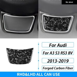 アウディ A3 S3 RS3 8V 2013-2019 カーボン ステアリングホイール あご パネル カバー 装飾カー インテリア アクセサリー ステッカー - Forged Carbon A