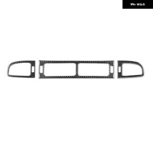 シボレー シルバラード タホ GMC アバランチ LTZ シエラ SLT 07-13 カーボン中央エアアウトカバー スーツ車内 ステッカー - Black 3 Pcs Set