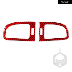 シボレー シルバラード タホ GMC アバランチ LTZ シエラ SLT 07-13 カーボン中央エアアウトカバー スーツ車内 ステッカー - Red2