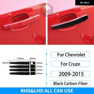 シボレー RRX クルーズ 2009-2015 インテリア カーボン ギア シフト CD AC ウィンドウリフト装飾カバー トリム ステッカー カ - Door Handle A