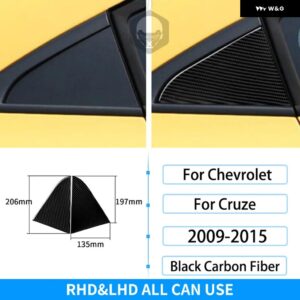 シボレー RRX クルーズ 2009-2015 インテリア カーボン ギア シフト CD AC ウィンドウリフト装飾カバー トリム ステッカー カ - C Pillar