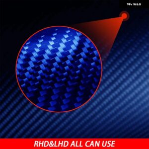 アウディ Q7 SQ7 4メートル 2016-2019 アクセサリーカーボン ダッシュボードスピード メーター パネル トリム ストリップ車内装飾 ステッカー - Blue Carbon Fiber