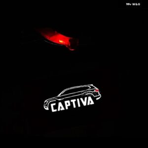 シボレー 2X LED 車ドアウェルカムランプレーザープロジェクターゴーストシャドウライトアクセサリー キャプティバ 2007-2018 2013 - white2