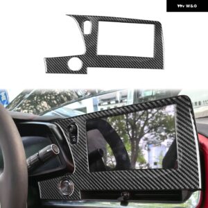 シボレー コルベット C8 Z51 Z06 2020-2023 アクセサリー カーボン センター コンソール ナビゲーション スクリーン フレーム - Black carbon LHD