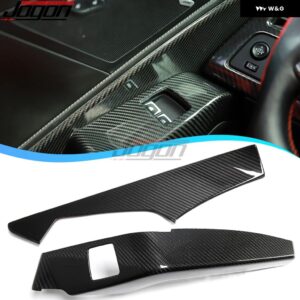 シボレー カーボン インテリア コルベット C7 ZR1 Z06 2014-2019 コンソール ギア水カップ ホルダー パネル カバー トリム - Trim 6