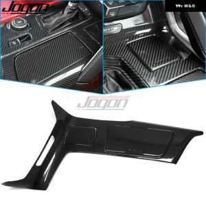 シボレー カーボン インテリア コルベット C7 ZR1 Z06 2014-2019 コンソール ギア水カップ ホルダー パネル カバー トリム - Trim 7