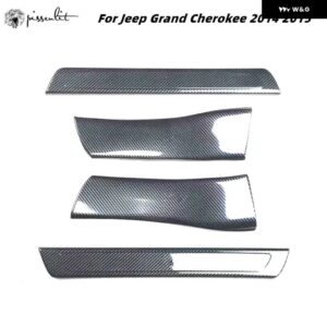 ジープ カーアクセサリー プラスチック カーボングレインオーバーレイカバー トリム 2 グランド チェロキー ラレド限定 2014-2018 アクセサリー ABS - threshold