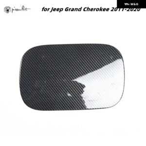ジープ カーアクセサリー プラスチック カーボングレインオーバーレイカバー トリム 2 グランド チェロキー ラレド限定 2014-2018 アクセサリー ABS - fuel　tank　cap