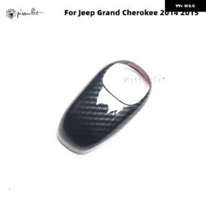 ジープ カーアクセサリー プラスチック カーボングレインオーバーレイカバー トリム 2 グランド チェロキー ラレド限定 2014-2018 アクセサリー ABS - gear　cover