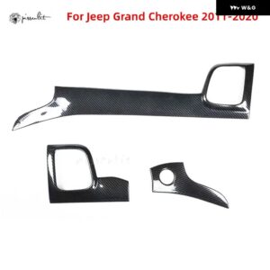 ジープ カーアクセサリー プラスチック カーボングレインオーバーレイカバー トリム 2 グランド チェロキー ラレド限定 2014-2018 アクセサリー ABS - front　desk
