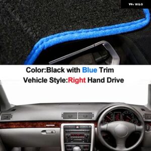 アウディ ダッシュボード カバー ダッシュマットカーペットラグ A4 B6 B7 2002-08 LHD RHD 2層サンシェード オートケープ - RHD Blue
