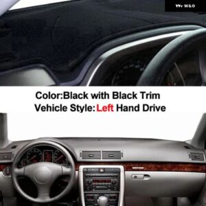 アウディ ダッシュボード カバー ダッシュマットカーペットラグ A4 B6 B7 2002-08 LHD RHD 2層サンシェード オートケープ - LHD-Black